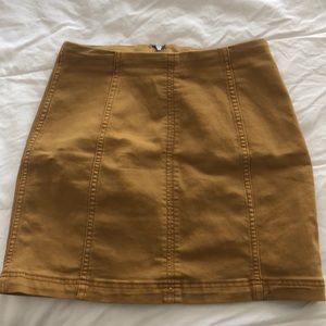 Free people gold skirt